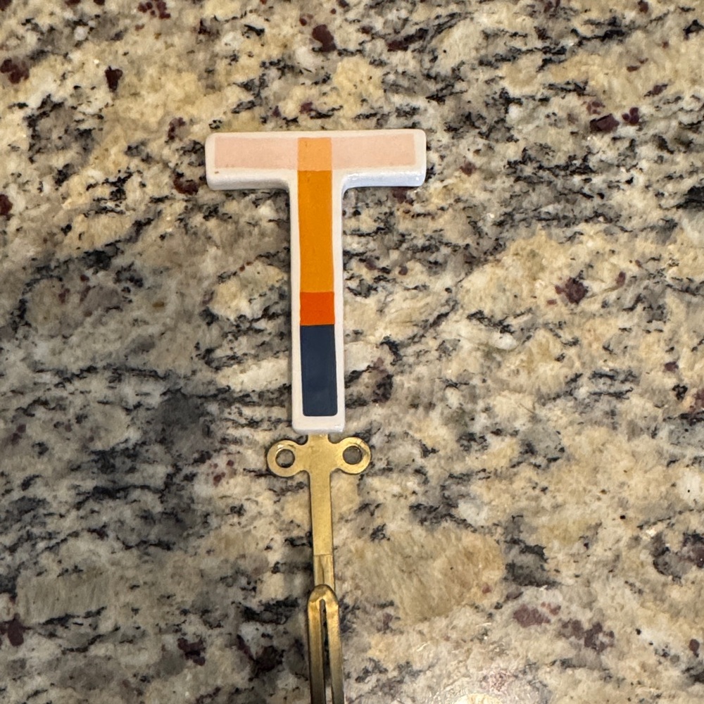 Anthropologie “T” letter hook